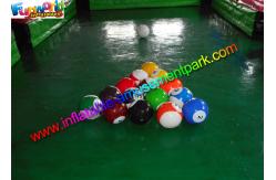 China Custom Inflatable Sports Games , Inflatable Billiards Table With Snooker Soccer Ball supplier
