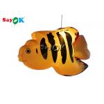 Amusement Parks Yellow Tropical Fishes 2m Inflatable Lighting Decoration for sale