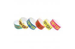 China Paper Customizable Tyvek Wristbands , Disposable Printable Paper Wristbands supplier