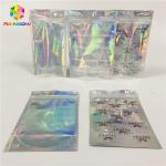 Clear Window Cosmetic Packaging Bag Customized Printing Plastic Hologram Mylar Pouch for sale