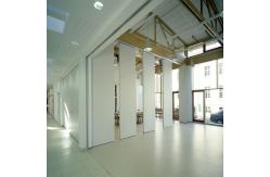 China Acoustic Sliding Folding Partition Walls On Wheels / Meeting Room Partition Walls supplier