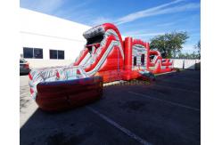 China Train Bouncy Castle 13.2X4.7X3M Inflatable Obstacle Course supplier