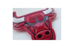 China Washable Red TPU Leather Iron On Custom Clothing Patches supplier