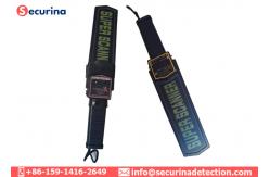 China Manual Metal Hand Held Security Detector 20cm Area With Sound / Vibration Alarming supplier