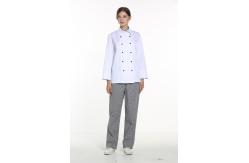 China White Unisex Pants Elastic Waist Chef Uniform supplier