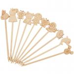 Disposable Carton Style Bamboo Cocktail Picks Fruit Food Bamboo Picks for sale
