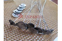 China Insulation Blankets Round Hook Base Stainless Steel Lacing Anchors With Dome Cap supplier