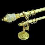 Muslim Carved Russian 0.4mm Double Tube Curtain Rods for sale