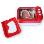 Portable Small Ultrasonic Cleaner , Red Ultrasonic Dental Cleaner CE Rohs for sale