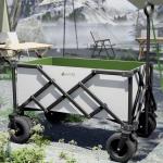 Steel Frame Hand Pulled Foldable Utility Wagon 150 Lbs Camping Cart Wagon Oxford Fabric for sale
