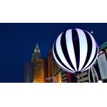 RGBW AC 400W Inflatable Moon Balloon Light DMX And Dimmable 1.6m Diameter