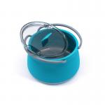 Silicone Collapsible Camping Kettle 1.0L With Plastic Lid for sale