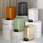 Bedroom Kitchen Trash Bin Household Pedal Type Narrow Slit square Stainless Steel Garbage Container Bin Dustbin for sale
