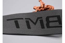 China Wide Double Sided Logo Jacquard Elastic Band For Garments Custom 40mm supplier