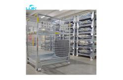 China Industrial Transport Storage Equipment Folding Wire Mesh Roll Container Cages Trolleys supplier