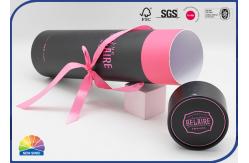 China Wine Bottle Paper Packaging Tube Matte Lamination With Ribbon Handles supplier