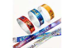 China Adjustable Waterproof Tyvek Paper Wristbands With Custom Logo Printing supplier