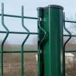 Green RAL 6005 PVC Coated 3D Welded Wire Fence Width 2m 2.2m for sale