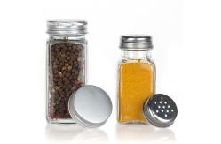 China 4oz 120ML Spice Pot Glass Spice Jars Seasoning Bottles With Shaker Lids supplier