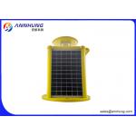 LED Solar Powered Aviation Lights 2000 cd Intensity Flashing with Red Color for sale