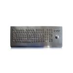 Wall Mounted Industrial Metal Keyboard IP68 Stainless Steel With Optical Trackball for sale