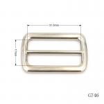 32mm Metal Slide Adjuster Flat Tri Glide Buckle Silver For Bags And Straps for sale