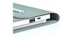 China oEM PU Leather 2200mah Wireless Charging Notebook Power Bank supplier