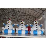 Airtight PVC Customized Inflatable Snowman Decorations Easy To Clean for sale