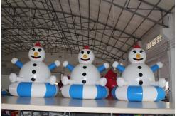 China Airtight PVC Customized Inflatable Snowman Decorations Easy To Clean supplier
