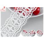 5 CM Double Edged Scalloped Lace Trim With Polyester OEKO - TEX 100 DTM Dyeing for sale