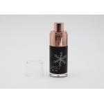 30ml Black Coating Inside Airless Spray Bottle With White Snowflake Screen Printing