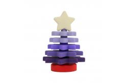 China Christmas Silicone Star Stacker BPA Free Eco Friendly For Child Education supplier