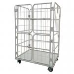 4 Sided Wheeling Hot Dipped Zinc Logistics Cage Trolley for sale