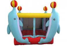 China 3.5ml Inflatable Amusement Park With Mini Dolphin For Entermainment supplier