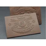 Washable Disbossed / Embossed Leather Patches For Jeans Customized Logo for sale