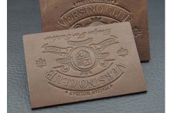 China Washable Disbossed / Embossed Leather Patches For Jeans Customized Logo supplier