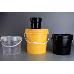 Durable Circular Plastic Bucket with Screen Printing Technology for sale