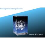 CANCER 3D Crystal/3D LASER ENGRAVING CRYSTAL BOX/3D CRYSTAL CUBE/CRYSTAL CUT CORNER CUBE for sale