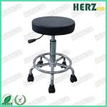Blue And Black ESD PU Foaming Leather Chair With Footrest for sale