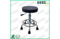 China Blue And Black ESD PU Foaming Leather Chair With Footrest supplier