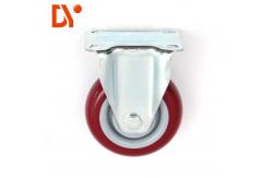China 5 Inch Medium Duty Fixed Caster Fixed PU Caster Wheel for Cart supplier