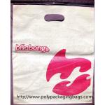 Embossing Die Cut Shopping Bag White Plastic Bags With Die Cut Handles for sale