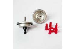 China One Inch Gas Lighter Valve with Both Sides Clear Lacquered Tinplate Mounting Cup supplier