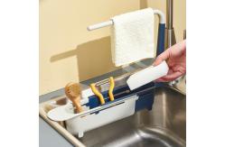China Telescopic Sink Storage Rack Adjustable Telescopic 2 In 1 Sink supplier