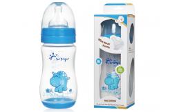 China Odorless 9oz 260ml Wide Neck Arc PP Polypropylene Baby Bottles supplier
