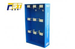 China Cardboard Paper Side Wing Display , Size Customized Counter Hook Display Stand supplier