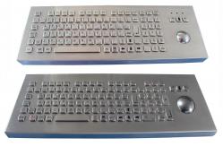China Compact Format Long Stroke vandal proof ruggedized industrial keyboard with trackball supplier