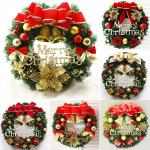 Christmas Wreath 30cm Front Door Wreath Decoration Door Hanging Green Wreath for sale