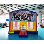 Commercial 0.55mm PVC Inflatable Bounce Houses Quadruple Stitching for sale