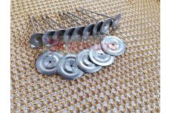 China Insulation Blankets Round Hook Base Stainless Steel Lacing Anchors With Dome Cap supplier